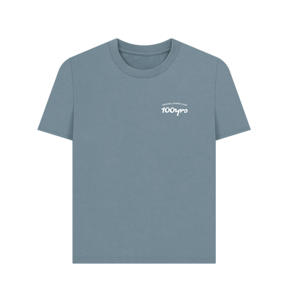Stone Blue Printed T-shirt Front