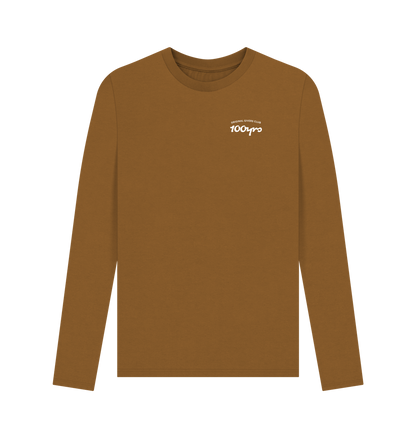 Brown Printed Long Sleeve T Shirt Front