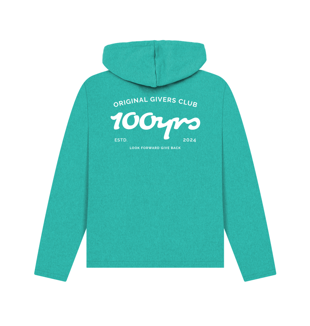 Seagrass Green Recycled Hoody Back