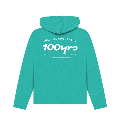 Seagrass Green Recycled Hoody Back