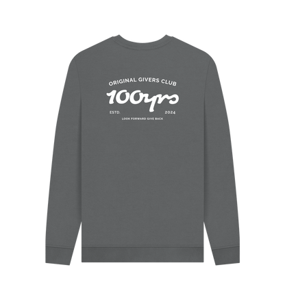 Slate Grey Printed Sweater Back