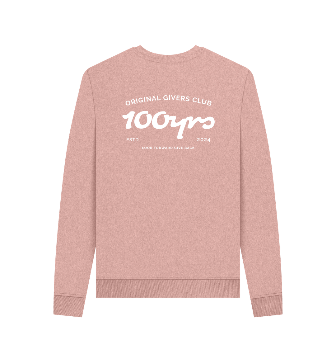 Sunset Pink Recycled Printed Sweater Back