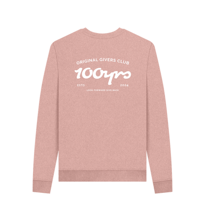 Sunset Pink Recycled Printed Sweater Back