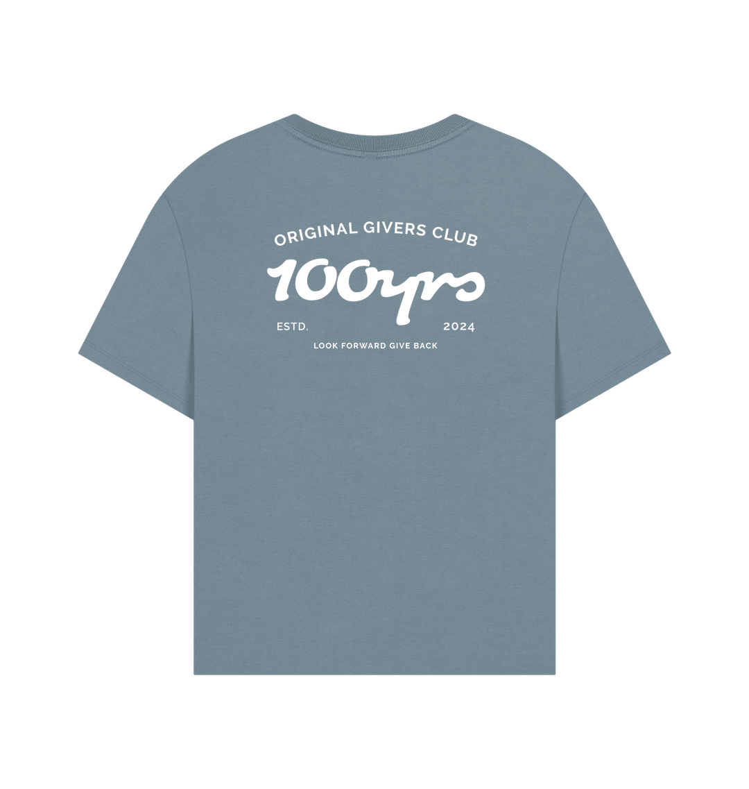 Stone Blue Printed T-shirt Back