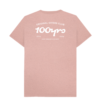 Sunset Pink Recycled Printed T-Shirt Back