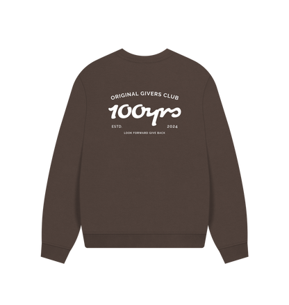 Chocolate Printed Sweater Back
