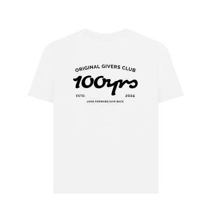 White Printed T-shirt Back