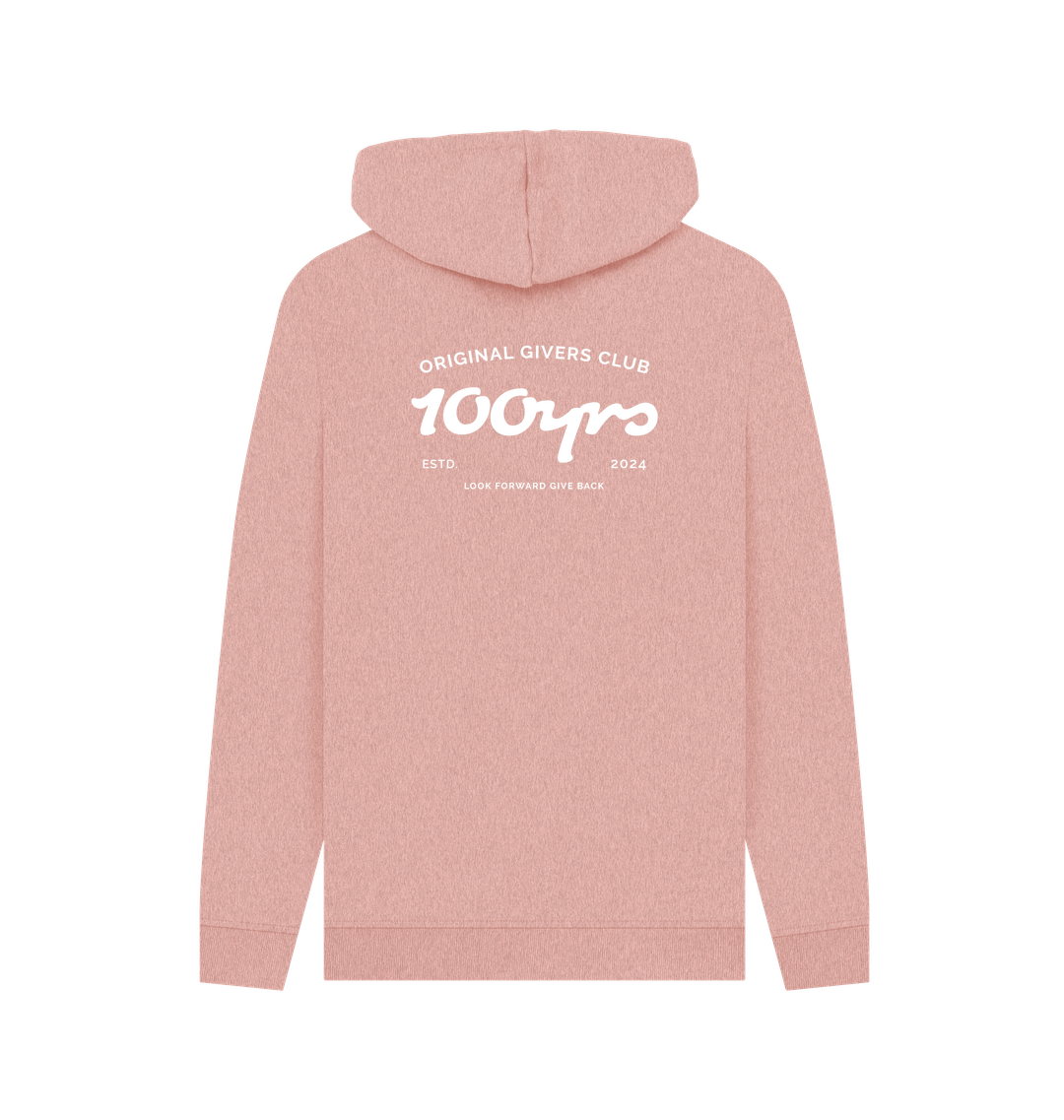 Sunset Pink Recycled Hoody Back