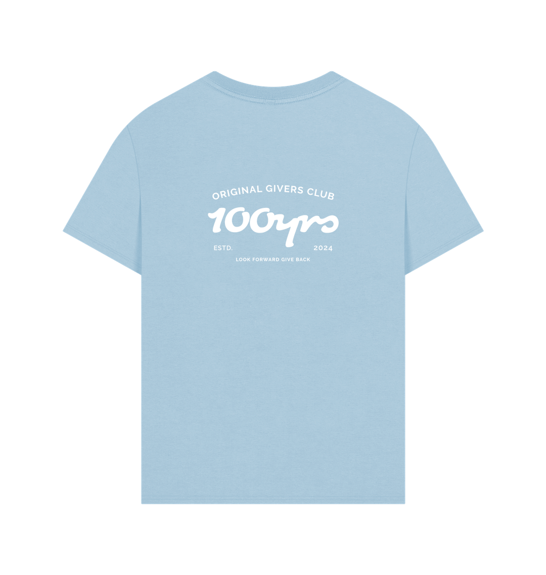 Milky Blue Printed T-shirt Back