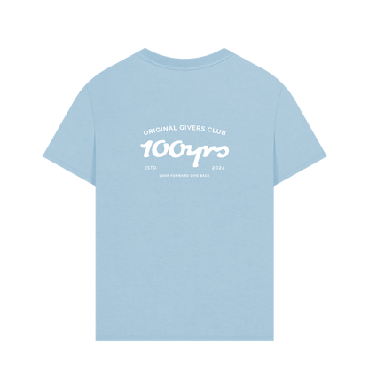 Milky Blue Printed T-shirt Back