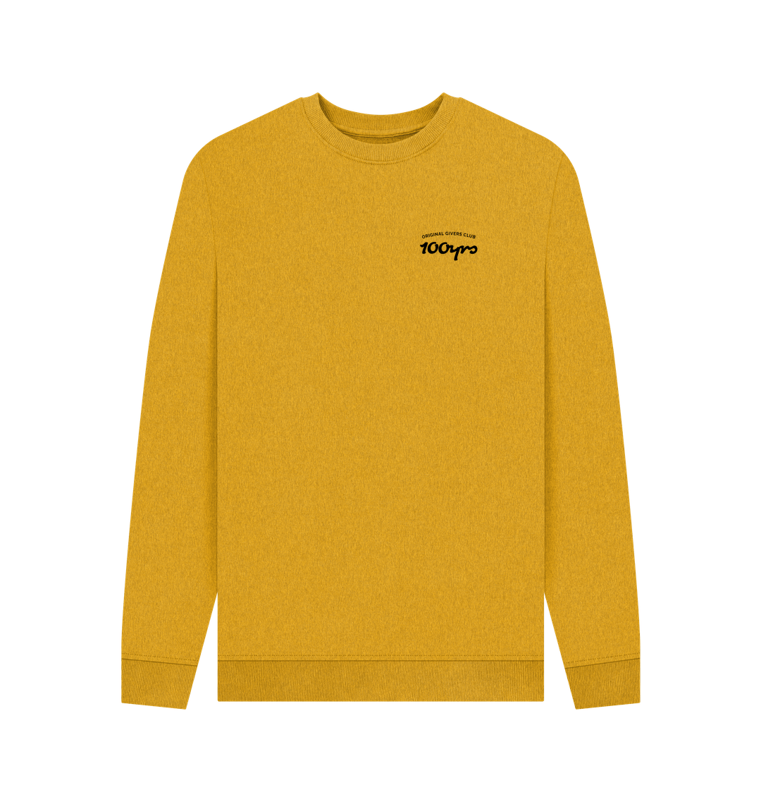 Sunflower Yellow Recycled Printed Sweater Front