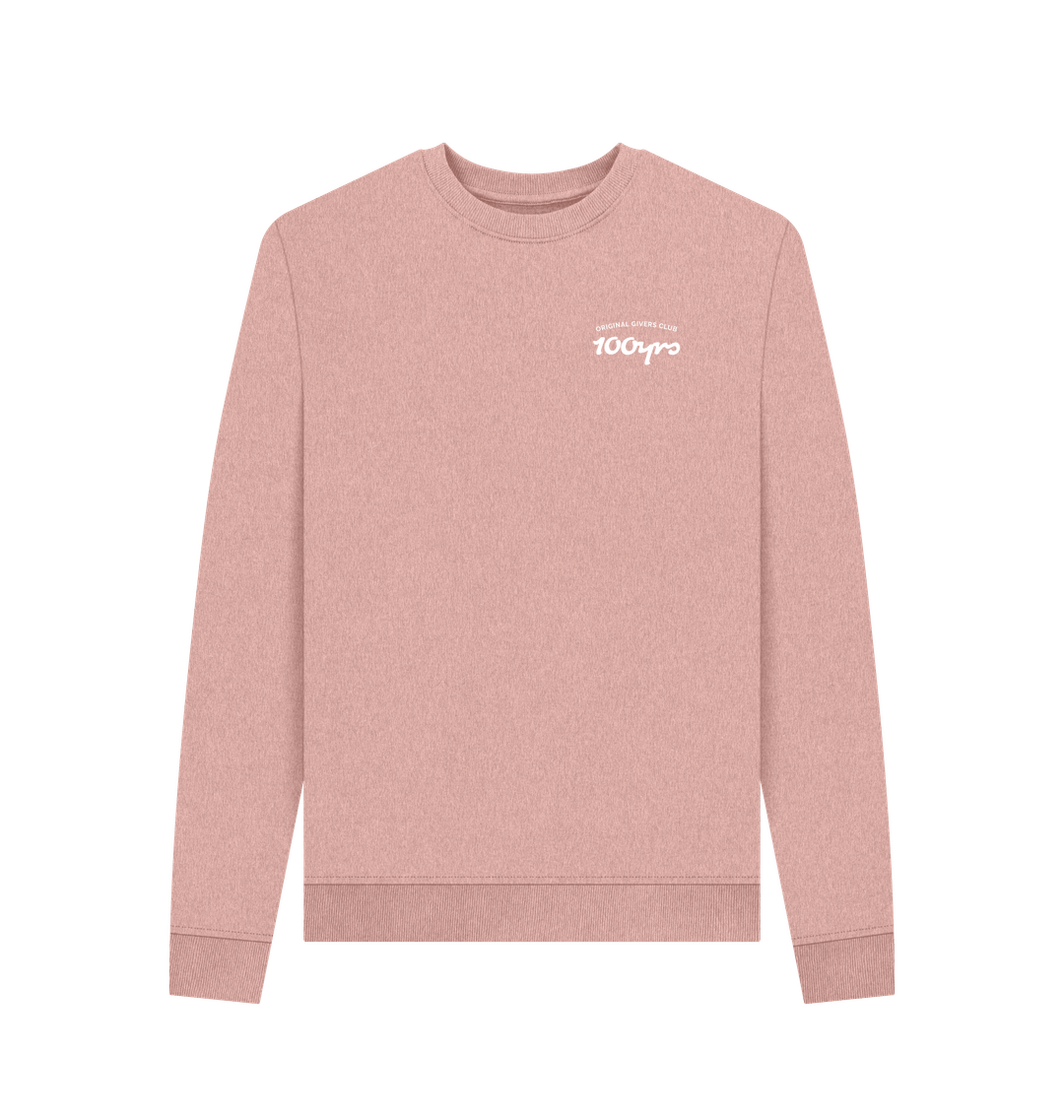 Sunset Pink Recycled Printed Sweater Front